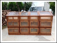 Pastaia, espositore, Mobile da panettiere. 246lx66x135