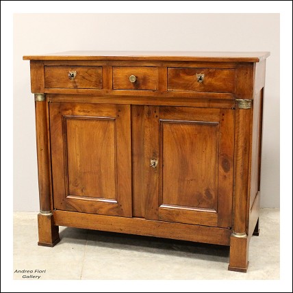 Antica Credenza Impero in noce XIX secolo