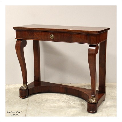 Antica console Carlo X in noce - Italia epoca 800