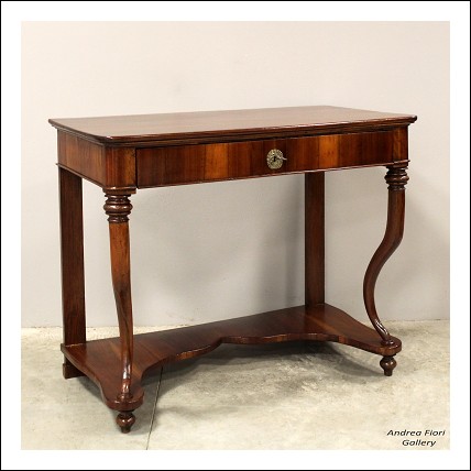 Antica console Carlo X in noce - Italia epoca 800