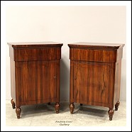 Antica coppia comodini Carlo X in noce - Italia epoca 800