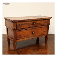 Antico modellino miniatura cassettone comò Direttorio in noce - Italia epoca 700
