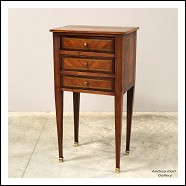 Antico comodino tavolino Napoleone III intarsiato - epoca 800