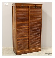 Antico classificatore schedario archivio serranda in rovere