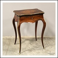 Antico tavolino Napoleone III in palissandro intarsiato - epoca 800