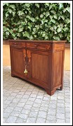 Credenza antica servante stretta con intarsi
