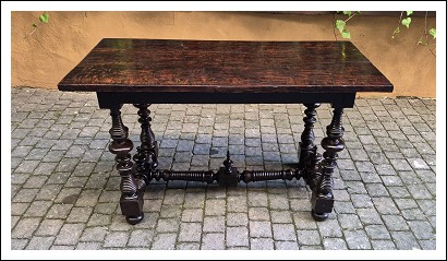 Tavolo antico veneziano a rocchetto del ’600