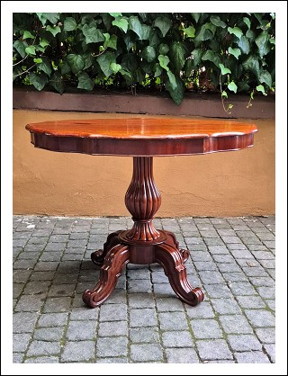 Tavolino antico Luigi Filippo da salotto in mogano