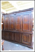 Credenza sacrestia antica doppiocorpo lombarda